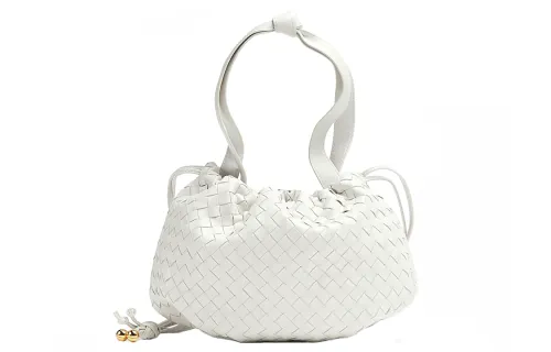 Bottega Veneta Sheepskin Drawstring Bag, Crossbody Bag, Shoulder Bag Regular Women's