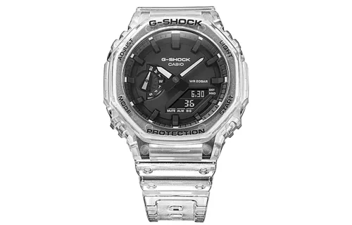 CASIO Men Liquid Crystal/Analog Dual Display Series Black Watch GA-2100SKE-7A