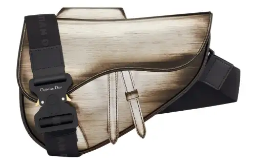 DIOR Saddle Cow Leather Saddle Bag, Shoulder Bag, Crossbody Bag, Fanny Pack, Sling Bag Men's Silver