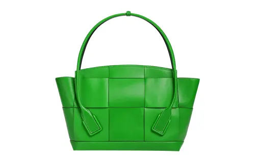 Bottega Veneta Calfskin Handbag Large Women's Parrot Green