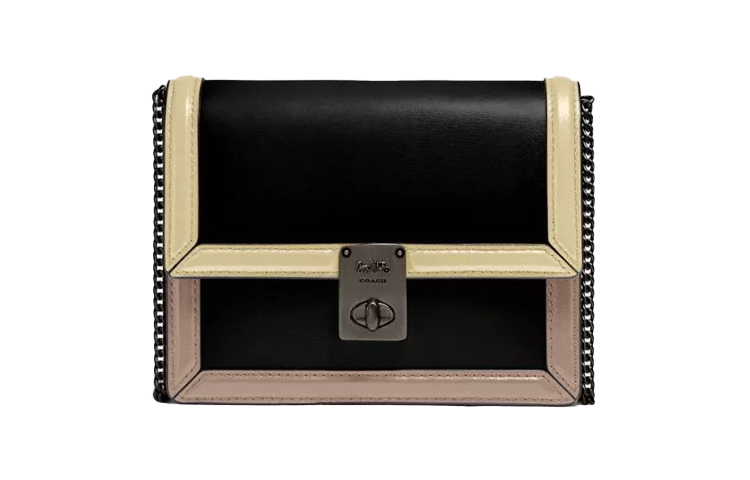 Женская сумка COACH Hutton 16 (черная разноцветная) — фото 1