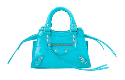 Balenciaga Leather Handbag Women's Light Blue