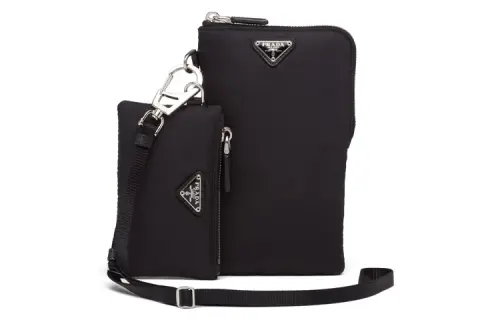PRADA Re Nylon Recycled Nylon Dual Purpose Bag Cell Phone Pouch Men's Black