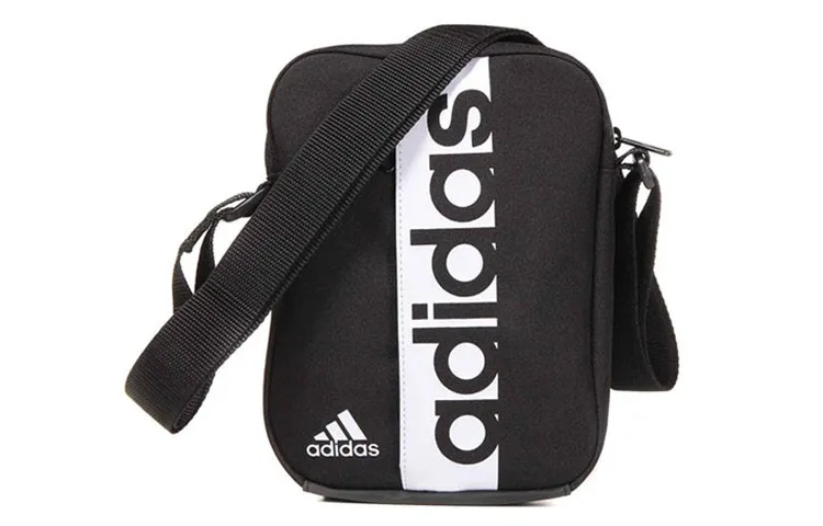 Adidas Polyester Small Square Bag, Shoulder Bag, Crossbody Bag Regular Unisex Black