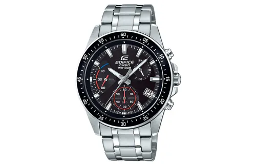 CASIO Men's EFV540D-1A Edifice Chronograph Stainless Steel Watch Black Watch