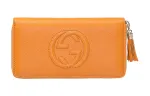 GUCCI Soho Leather Wallet Women's Yellow