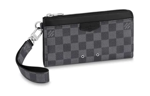 LOUIS VUITTON Zippy Canvas Clutch Card Holder, Wallet Regular Men's Gray