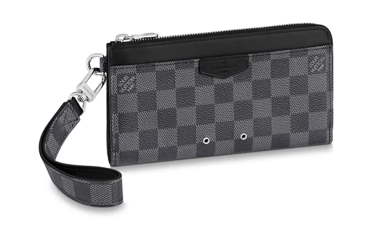 LOUIS VUITTON Zippy Canvas Clutch Card Holder, Wallet Regular Men's Gray