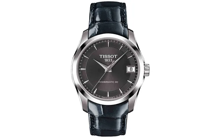 TISSOT Kutu Collection Automatic Mechanical Movement Women's Watch 32mm Black Dial Stainless Steel Case