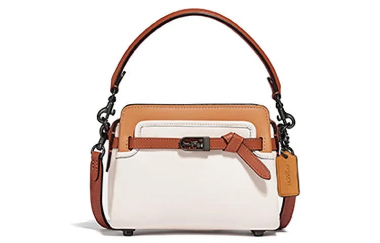 COACH Leather One Shoulder Crossbody Handheld Crossbody Bag Small Women's