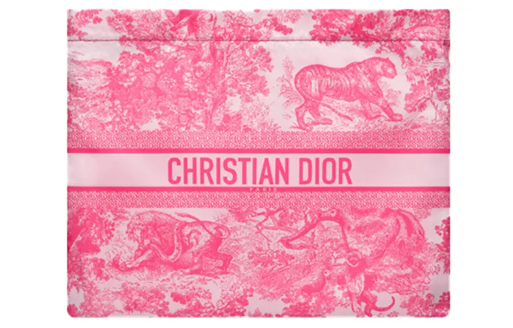DIOR Technical Fabric Clutch Women's Peony Pink