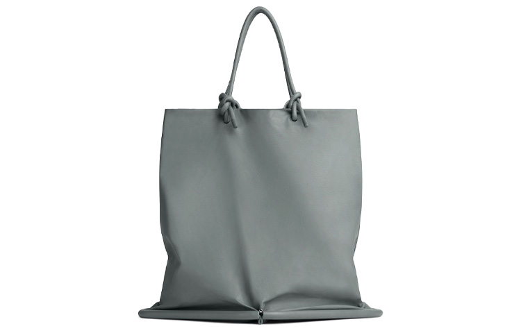 Bottega Veneta BEAK Series Calfskin Foldable Handbag Shopping Bag Men's Gray