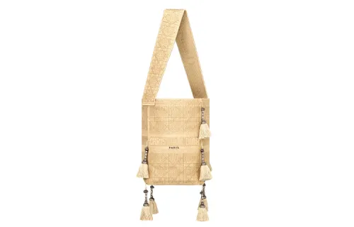 DIOR Canvas Bag, Bucket Bag, Shoulder Bag, Handbag Women's Beige