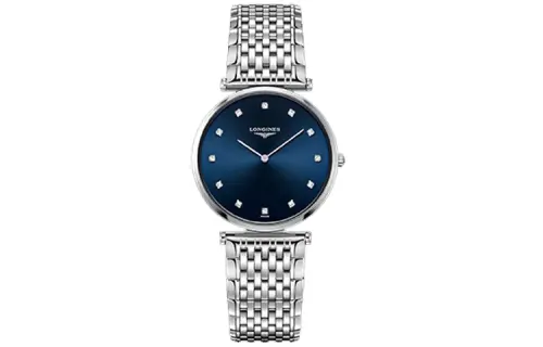 LONGINES Jialan Collection Quartz Movement Women's Watch 33mm Blue Dial Stainless Steel Case
