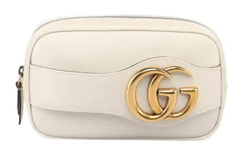 GUCCI Calfskin Storage Bag Clutch Women's White