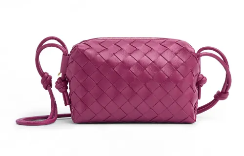 Bottega Veneta Cow Leather Crossbody Bags Mini Women's Vermilion