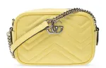 GUCCI GG Marmont Quilted Leather Camera Bag, Chain Shoulder Bag, Crossbody Bag Mini Women's