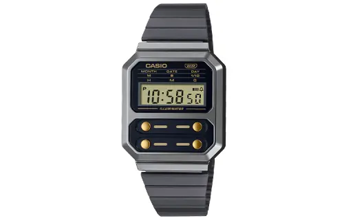 CASIO Unisex VINTAGE Series Black Watch A100WEGG-1A2