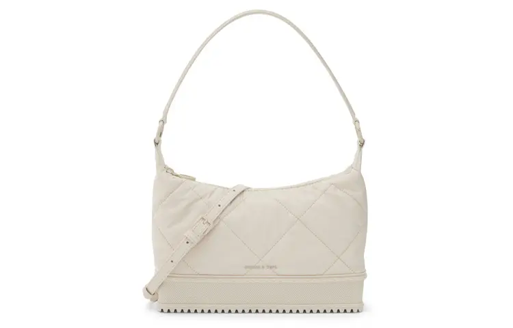 CHARLES&KEITH Fabric Shoulder Bag, Crossbody Bag Women's Yellow