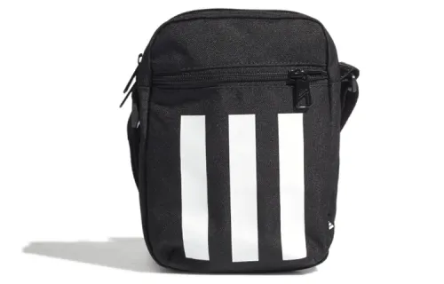 Adidas Stripes Polyester Small Square Bag, Crossbody Bag, Shoulder Bag Unisex Black White