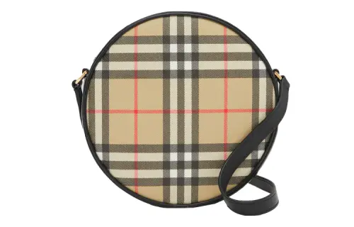 Burberry Louise Cow Leather Round Bag, Shoulder Bag, Crossbody Bag Mini Women's Archive Beige/Black