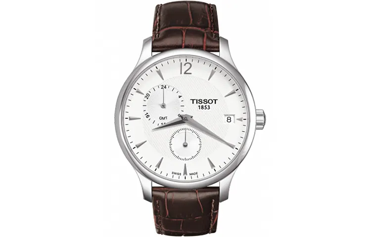 TISSOT Junya Collection Quartz Movement Men's Watches Watch 42mm White Dial Stainless Steel Case Leather Strap
