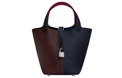 HERMES Picotin Lock Clemence Bullock Leather Basket Bag, Bucket Bag, Handbag 18 Women's