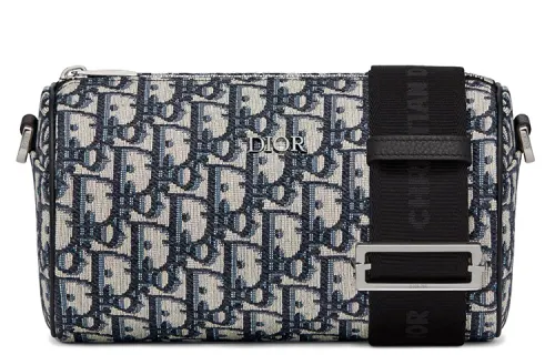 DIOR Oblique Embroidery Messenger Bag, Shoulder Bag, Crossbody Bag Men's