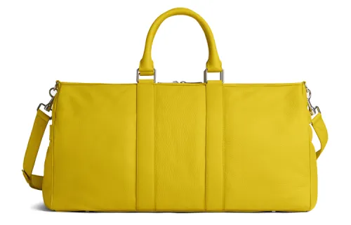 Bottega Veneta Deerskin Crossbody Bag Travel Bag Men's Yellow