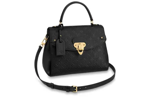 LOUIS VUITTON Cow Leather Handbag, Shoulder Bag, Crossbody Bag Regular Women's Black