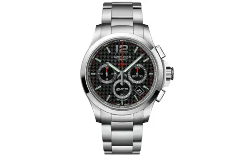 LONGINES Comcast Collection Quartz Movement 50m Waterproof Men's Watch 42mm Black Dial Stainless Steel Case