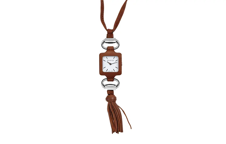 GUCCI 1921 Wrist Watches Quartz Movement Leather Strap White Dial Women's Watch