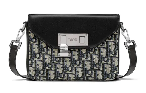 DIOR Lock Cow Leather Camera Bag, Handheld, Shoulder Bag, Crossbody Bag Medium Men's