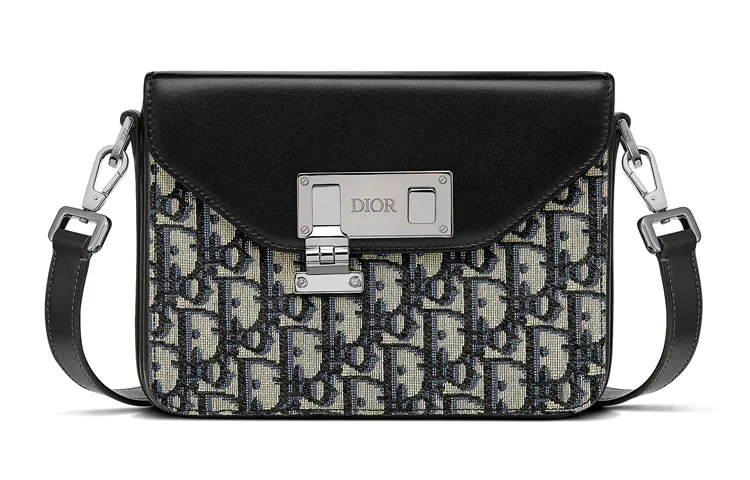 DIOR Lock Cow Leather Camera Bag, Handheld, Shoulder Bag, Crossbody Bag Medium Men's