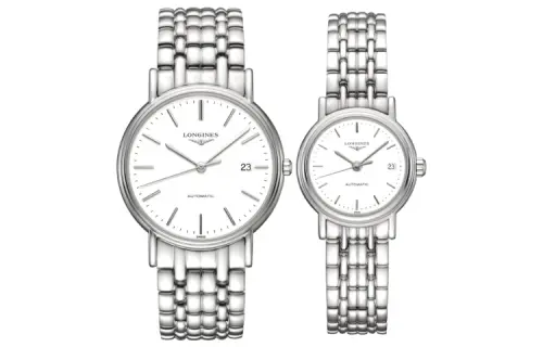 LONGINES Fashion Collection Automatic Mechanical Movement Unisex Watch 38.5mm White Dial Stainless Steel Case