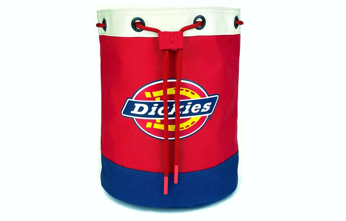 Dickies Polyester Bucket One Shoulder Handbag, Crossbody Bag Regular Unisex Red