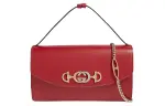 GUCCI Zumi Calfskin Shoulder Bag, Crossbody Bag, Handbag Small Women's Red