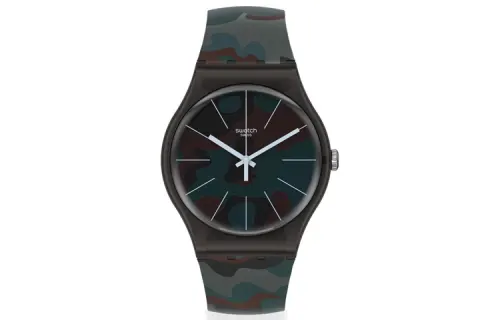 SWATCH Unisex 41mm Black Watch SUOB175