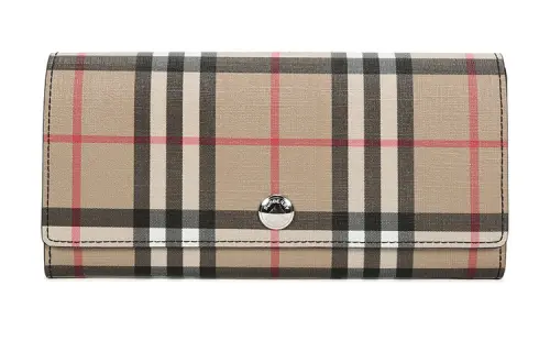 Burberry Cotton Wallet Women's Black/Khaki