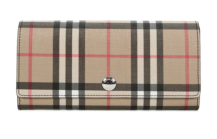 Burberry Cotton Wallet Women's Black/Khaki
