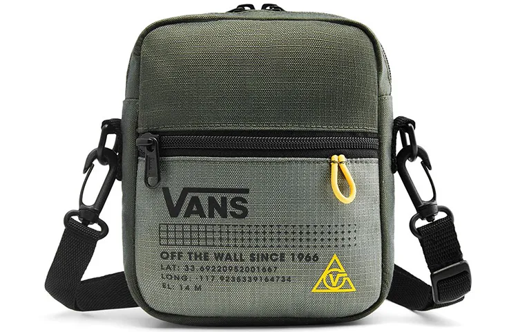 Vans Polyester Shoulder Bag, Crossbody Bag Regular Unisex Green