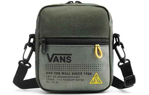 Vans Polyester Shoulder Bag, Crossbody Bag Regular Unisex Green