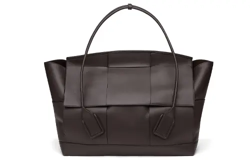Bottega Veneta Leather Handbag Extra Large Men's Dark Chocolate