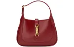 GUCCI Jackie 1961 Leather Crescent Shoulder Bag Shoulder Bag, Crossbody Bag Mini Women's Red