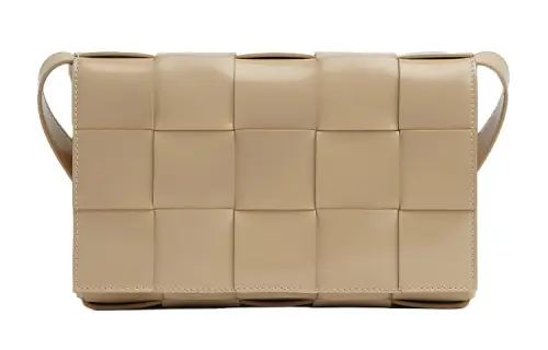 Bottega Veneta CASSETTE Calfskin Tofu Bag, Handheld Crossbody Bag, Shoulder Bag Women's Beige