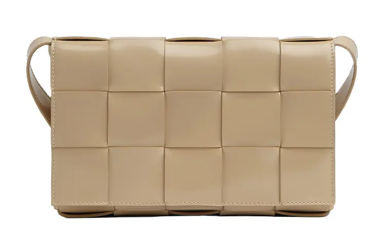 Bottega Veneta CASSETTE Calfskin Tofu Bag, Handheld Crossbody Bag, Shoulder Bag Women's Beige
