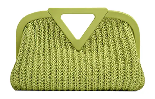 Bottega Veneta Sheepskin Clutch Women's Seaweed Green