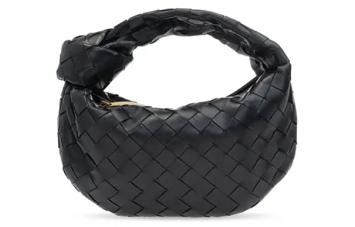 Bottega Veneta Cow Leather Handbag Clutch Regular Women's Black