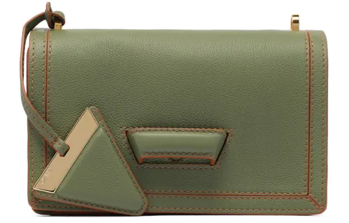 LOEWE Barcelona Soft Grain Calfskin Handheld Shoulder Bag, Crossbody Bag Women's Avocado Green