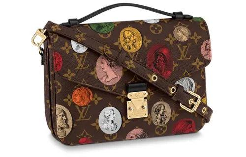 LOUIS VUITTON Pochette Metis X Fornasetti Monogram Cameo Brown